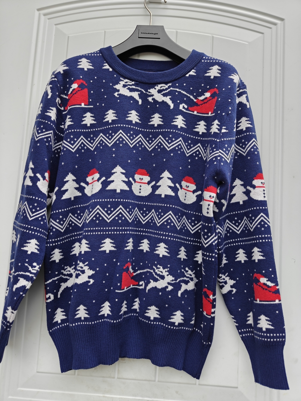 New Women's Navy Christmas Sweater - Size M